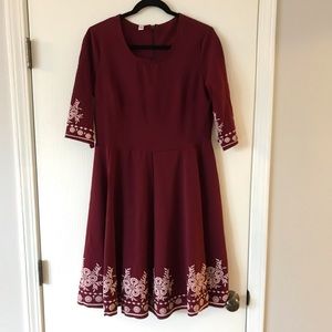 Burgundy Dress